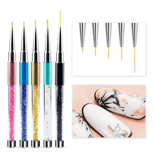 NEW 5 Pcs set Nail Art Acrylic Liner Painting Brush French Lines Stripes Grid Pattern Drawing Pen 3D DIY Tips Manicure Tools
NEW 5 Pcs set Nail Art Acrylic Liner Painting Brush French Lines Stripes Grid Pattern Drawing Pen 3D DIY Tips Manicure Tools