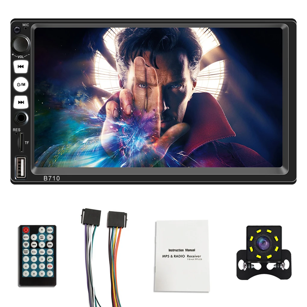 Bluetooth 7inch 2DIN HD Car Stereo Radio MP5 Digital Touch Screen Player Phone Link + Camera
Bluetooth 7inch 2DIN HD Car Stereo Radio MP5 Digital Touch Screen Player Phone Link + Camera