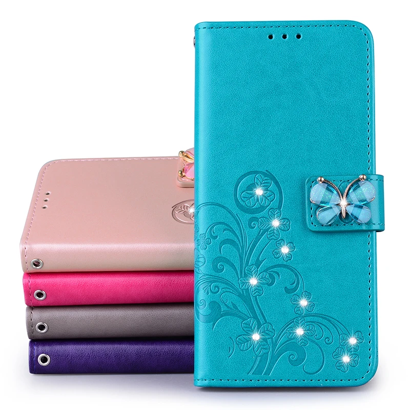 Кожаный чехол бумажник с бабочкой для Samsung Galaxy S20 Ultra J4 Plus J6 S10 M21 A51 A71 A50 A40 A30 s A20 A10