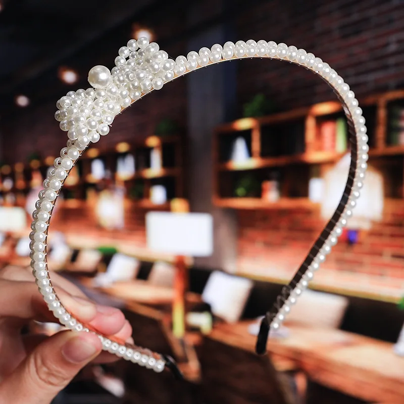 1Pc Fashion Pearl Hairband Cat Ear Headband Elegant Hair Accessories Women Headwear 1Pc Fashion Pearl Hairband Cat Ear Headband Elegant Hair Accessories Women Headwear