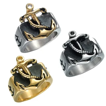 Men's Cool Navy Anchor Nautical Sailor Solid 316L Stainless Steel Biker Ring 
Men's Cool Navy Anchor Nautical Sailor Solid 316L Stainless Steel Biker Ring