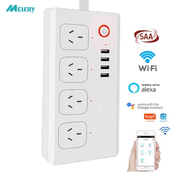Wifi Smart Power Strip Surge Protector Voice Control 4 AC AU Outlets Plug Socket with USB Charging Ports 1.5m Extension Cord
Wifi Smart Power Strip Surge Protector Voice Control 4 AC AU Outlets Plug Socket with USB Charging Ports 1.5m Extension Cord