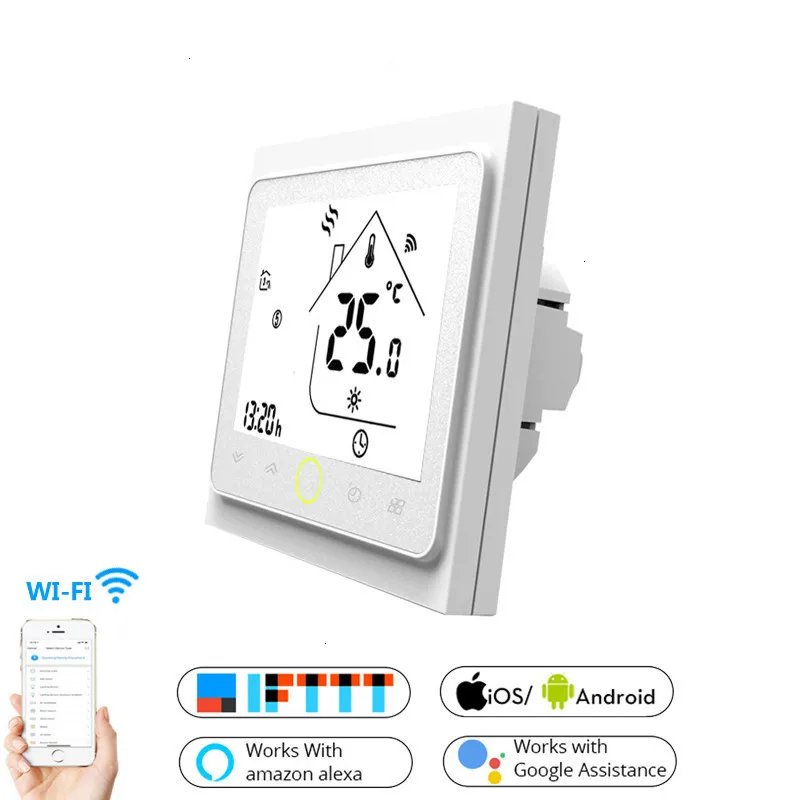 WiFi Smart Touch Thermostat Temperature Controller for Water/Electric floor Heating Water/Gas Boiler Tuya APP Remote Control
WiFi Smart Touch Thermostat Temperature Controller for Water/Electric floor Heating Water/Gas Boiler Tuya APP Remote Control