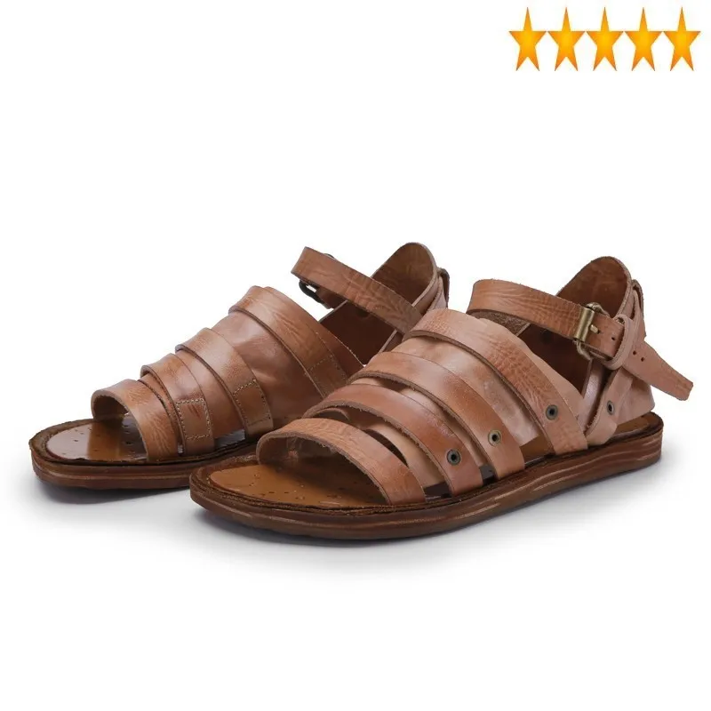 Handmade 100% Cowhide Genuine Luxury Leather Men Gladiator Summer Shoes Casual Vintage Flats Beach Slipper Strap Sandals
Handmade 100% Cowhide Genuine Luxury Leather Men Gladiator Summer Shoes Casual Vintage Flats Beach Slipper Strap Sandals