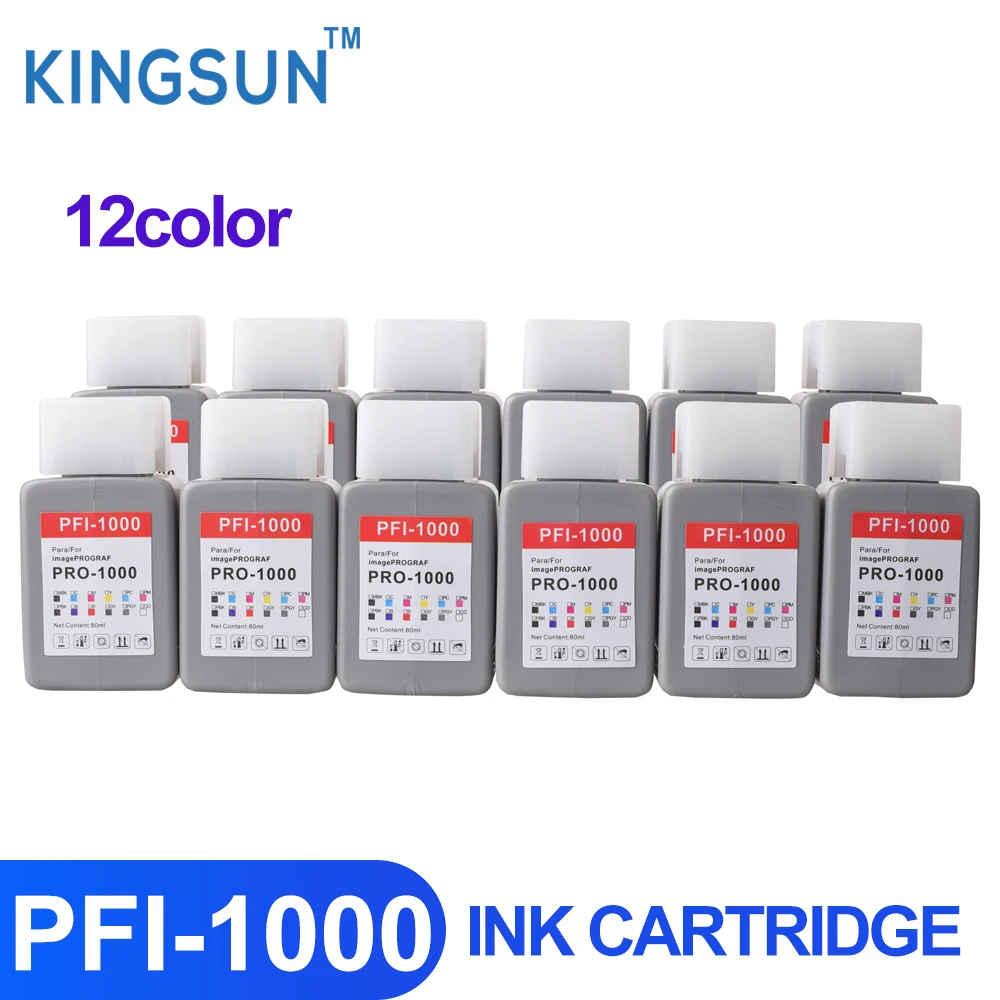 

PFI-1000 PFI1000 Premium Compatible Printer Color Ink Cartridge Suit for Canon imagePROGRAF PRO-1000 full ink with chip