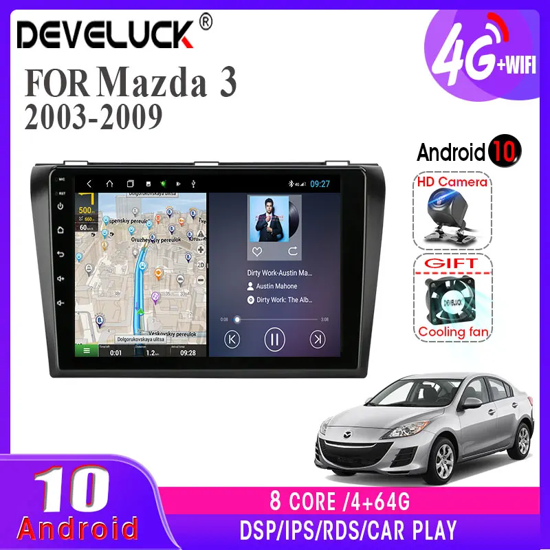 4G+64G Android 10.0 Car Radio Multimedia Video Player For Mazda 3 2003-2009 2Din GPS Navigation RDS Split Screen Floating window
4G+64G Android 10.0 Car Radio Multimedia Video Player For Mazda 3 2003-2009 2Din GPS Navigation RDS Split Screen Floating window