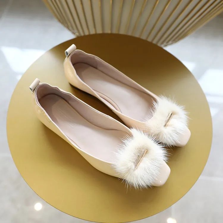 Genuine Leather Natural Wool Women's round-Toe Chunky Low Heel 2020 Spring New Style Square Head Low Heel Solid Color Casual Ver
Genuine Leather Natural Wool Women's round-Toe Chunky Low Heel 2020 Spring New Style Square Head Low Heel Solid Color Casual Ver