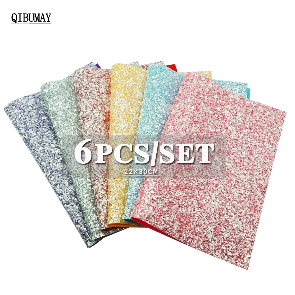 QIBUMAY 6pcs A4 Candy Snow Bow Fabric Chunky Glitter Vinyl Fabric Handmade Bags PU Leather Material DIY Hair bow Accessories
QIBUMAY 6pcs A4 Candy Snow Bow Fabric Chunky Glitter Vinyl Fabric Handmade Bags PU Leather Material DIY Hair bow Accessories