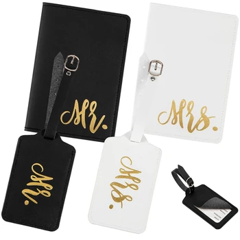 Mr. and Mrs.2 Piece Bridal Luggage Tag + 2 Passport Covers-Mrs Honeymoon Women's Leather Travel Luggage Tag Passport Cover Weddi 
Mr. and Mrs.2 Piece Bridal Luggage Tag + 2 Passport Covers-Mrs Honeymoon Women's Leather Travel Luggage Tag Passport Cover Weddi