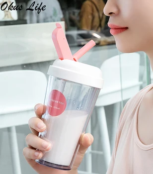 INS 420ML New Double Layers Reusable Coffee Cup Milk Tea Smoothie Straw Cups Outdoor Drinking Bottle Travel Mug with Brush
INS 420ML New Double Layers Reusable Coffee Cup Milk Tea Smoothie Straw Cups Outdoor Drinking Bottle Travel Mug with Brush