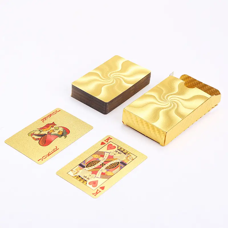 New Golden Black Matte Plastic Poker Cards Waterproof 6