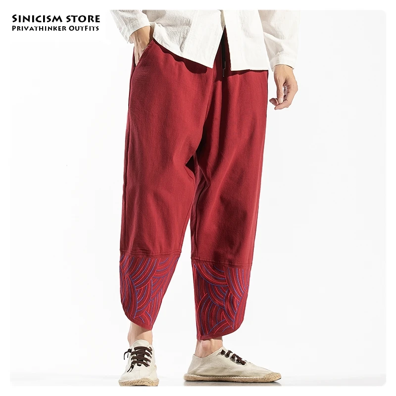 Sinicism Store 2019 Men Autumn Embroidery Loose Harem Pants Mens Chinese Style Cotton Toursers Male Fashion Ankle-Length Pants
Sinicism Store 2019 Men Autumn Embroidery Loose Harem Pants Mens Chinese Style Cotton Toursers Male Fashion Ankle-Length Pants