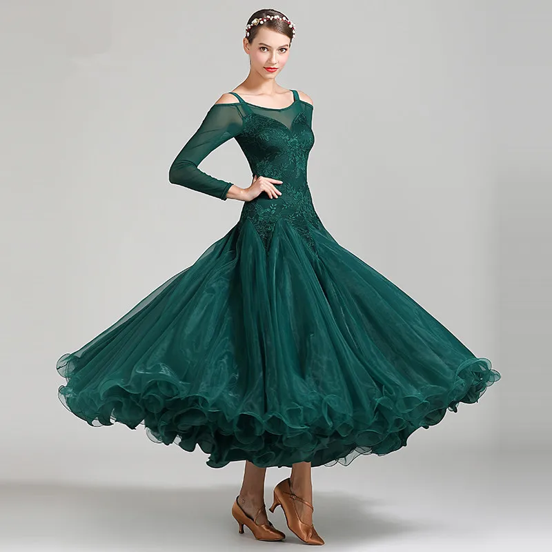 standard ballroom dresses women flamenco dress waltz dance costumes ballroom practice wear tango dress dance wear women Green
standard ballroom dresses women flamenco dress waltz dance costumes ballroom practice wear tango dress dance wear women Green