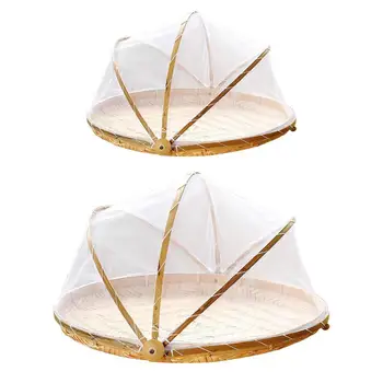 Round Bamboo Food Serving Tent Basket Handmade Anti-mosquito Food Tray with Cover for Picnic Camping
Round Bamboo Food Serving Tent Basket Handmade Anti-mosquito Food Tray with Cover for Picnic Camping