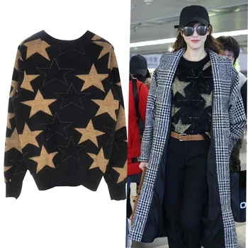 NewAutumn and Winter Warm round Neck Pullover Five-Pointed Star Pattern Sweater designer luxury woman clothes
NewAutumn and Winter Warm round Neck Pullover Five-Pointed Star Pattern Sweater designer luxury woman clothes