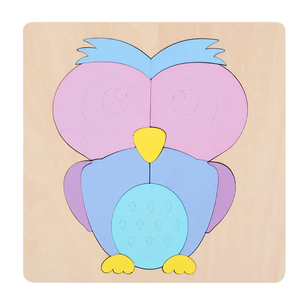 Kids Toy Wood Puzzle Board Cartoon animal Learning Education Interesting Wooden Toys Children