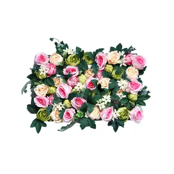 

40x60cm Artificial Flower Wall Decoration Road Lead Hydrangea Peony Rose Flower Mat Wedding Arch Pavilion Corners Decor Floral