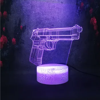 Children's Toy Gun Creative Model 3D RGB Charging Bedside Night Light Teen Boy Birthday Holiday Gift Table Lamp Lava Exhibition 
Children's Toy Gun Creative Model 3D RGB Charging Bedside Night Light Teen Boy Birthday Holiday Gift Table Lamp Lava Exhibition