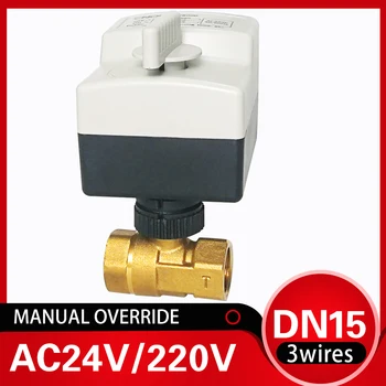 1/2 INCH Electric motorized ballv alve with manual override, 220V electric water valve DN15 2-way brass valve for hvac system
1/2 INCH Electric motorized ballv alve with manual override, 220V electric water valve DN15 2-way brass valve for hvac system