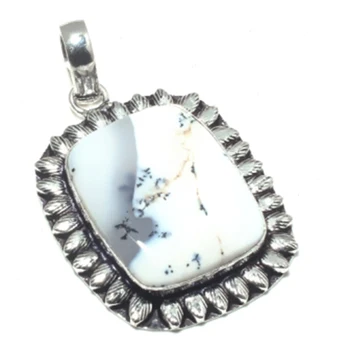 Genuine Dendrite Opal Pendant Silver Overlay over Copper Jewelry Woman gift
Genuine Dendrite Opal Pendant Silver Overlay over Copper Jewelry Woman gift