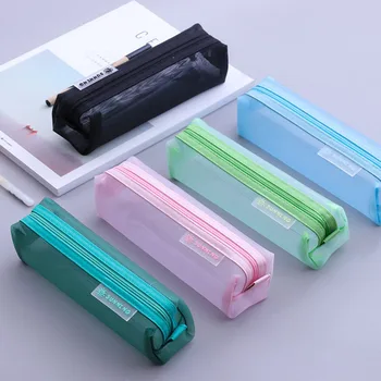 Simple School Mesh Pencil Cases Kawaii Cute Solid Color Transparent Pencil box School Student pen bag Supplies Lapis Stationery
Simple School Mesh Pencil Cases Kawaii Cute Solid Color Transparent Pencil box School Student pen bag Supplies Lapis Stationery