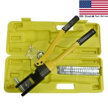 16 Ton Hydraulic Wire Terminal Crimper Crimping Tool Pliers Set & 11 Dies & Case
16 Ton Hydraulic Wire Terminal Crimper Crimping Tool Pliers Set & 11 Dies & Case