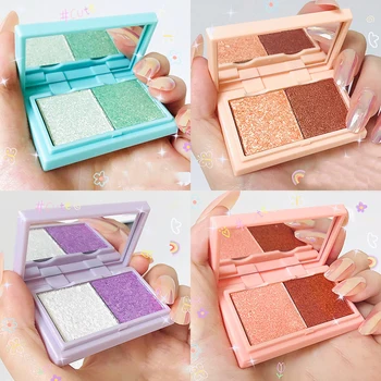 2 Color Diamond Glitter Eyeshadow Palette Matte Sequined Eye Shadow Palette Make Up Long-lasting Shimmer eye Cosmetics Christmas 
2 Color Diamond Glitter Eyeshadow Palette Matte Sequined Eye Shadow Palette Make Up Long-lasting Shimmer eye Cosmetics Christmas