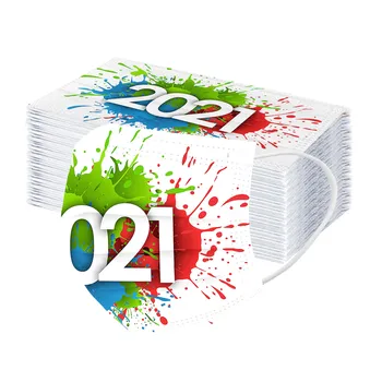 50/100pc 2021 Happy New Years Adult Face Mask Disposable Christmas Mask 3 Layer Earring Face Mask Breathing Mask Mascarillas 
50/100pc 2021 Happy New Years Adult Face Mask Disposable Christmas Mask 3 Layer Earring Face Mask Breathing Mask Mascarillas