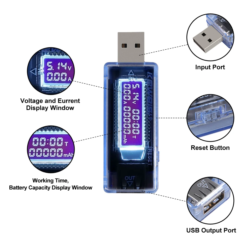 Current Voltage Capacity Tester USB Volt Current Voltage Doctor Charger Capacity Tester Meter Power Bank
Current Voltage Capacity Tester USB Volt Current Voltage Doctor Charger Capacity Tester Meter Power Bank