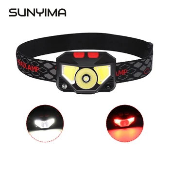 SUNYIMA LED Inductive Headlamp XPG COB LED Motion Sensor 6 Modes Hands-Free Rechargeable Headligh Red Lights Torch Lamp
SUNYIMA LED Inductive Headlamp XPG COB LED Motion Sensor 6 Modes Hands-Free Rechargeable Headligh Red Lights Torch Lamp