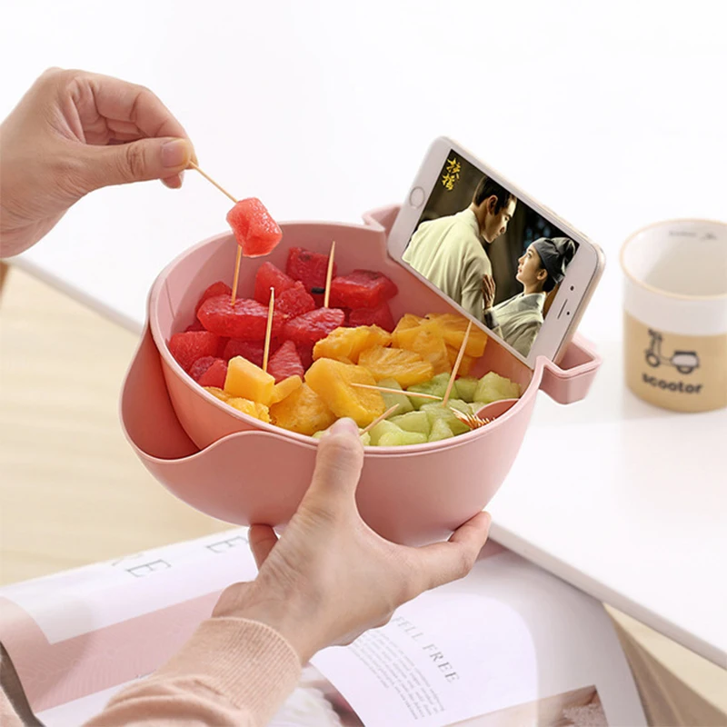 Creative Double Fruit Plate Drain Basket Home Lazy Candy Plate Box Creative Kitchen Living Room
Creative Double Fruit Plate Drain Basket Home Lazy Candy Plate Box Creative Kitchen Living Room