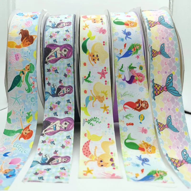 

5 Meters beauty Cartoon Ribbon Grosgrain 25MM DIY Handmade Character Ribbons For Crafts Custom Ribbon Decoration Trims Sewing