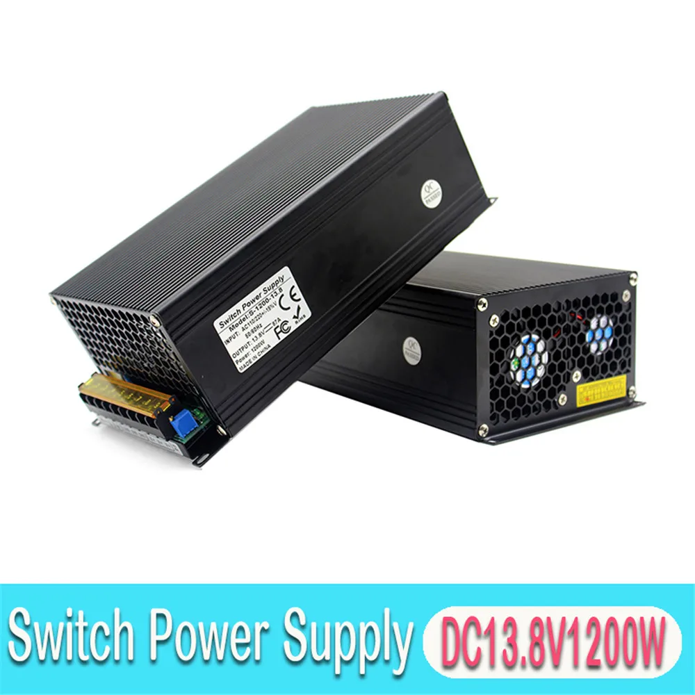 Switch Power Supply DC 13.8V 1200W Transformer 110V 220V AC-DC SMPS for Tepper Motor Monitor Security Machinery Mechanical
Switch Power Supply DC 13.8V 1200W Transformer 110V 220V AC-DC SMPS for Tepper Motor Monitor Security Machinery Mechanical