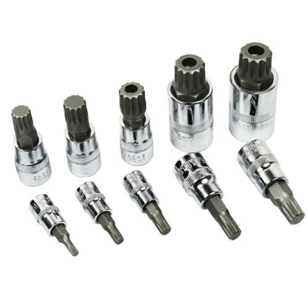 10pcs/Set Car Drill Socket Hot Forged S2 Steel Alloy XZN Triangular Bit Drill Kit With Storage Box Car Accessories Repair Kit
10pcs/Set Car Drill Socket Hot Forged S2 Steel Alloy XZN Triangular Bit Drill Kit With Storage Box Car Accessories Repair Kit