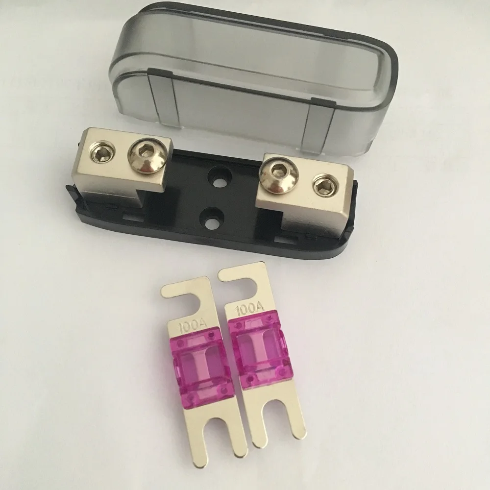 80A 1 in 2 ways Out Car Auto Audio Fuseholder Amplifier Fuse Holder Fuse Box New
