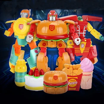 Kids Burger Transformation Robot Toys Deformation French Fries Cake Plastic Food Play Collection Montessori Toys for Children 
Kids Burger Transformation Robot Toys Deformation French Fries Cake Plastic Food Play Collection Montessori Toys for Children