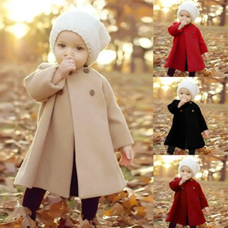 Autumn And Winter New Solid Color Double-breasted Female Baby Windbreaker Jacket Baby Round Neck Woolen Coat
Autumn And Winter New Solid Color Double-breasted Female Baby Windbreaker Jacket Baby Round Neck Woolen Coat