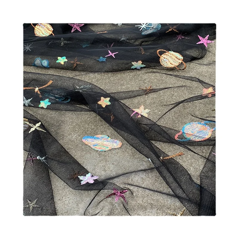 Width 59" Comfortable Elastic Sequin Black Mesh Fabric By The Half Yard For Dress Background Cloth Shirt Material
Width 59" Comfortable Elastic Sequin Black Mesh Fabric By The Half Yard For Dress Background Cloth Shirt Material