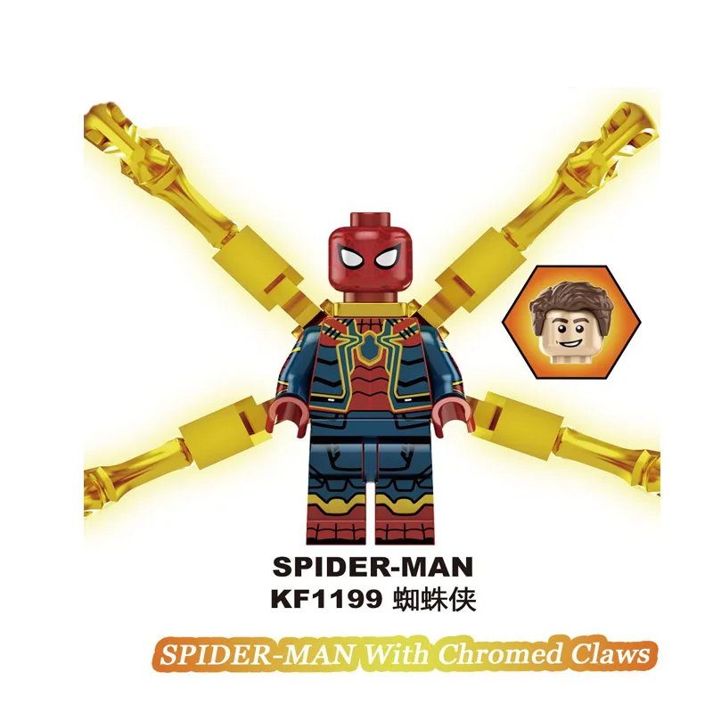 KF1199 Single Sale Spiderman Chromed Claws Building Blocks Figures Peter Park Mysterio Furry Far From Home Bricks Toys For Kids
KF1199 Single Sale Spiderman Chromed Claws Building Blocks Figures Peter Park Mysterio Furry Far From Home Bricks Toys For Kids