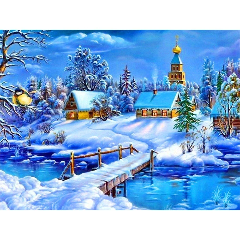 Painting winter scene Christmas DIY 5D Diamond Painting by Number Kits Full Round Drill Rhinestone Embroidery Cross Stitch Gifts 
Painting winter scene Christmas DIY 5D Diamond Painting by Number Kits Full Round Drill Rhinestone Embroidery Cross Stitch Gifts
