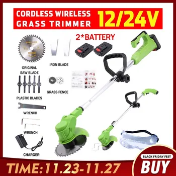 Cordless Electric Grass Trimmer with Blades&Battery Adjustable Lawn Mower Grass Cutter Machine Push Lawnmower Garden Power Tool
Cordless Electric Grass Trimmer with Blades&Battery Adjustable Lawn Mower Grass Cutter Machine Push Lawnmower Garden Power Tool