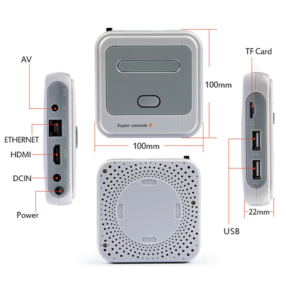Super Console X, 50+ Emulators 50000+ Retro Games Mini TV Box Video Game Player PS1 / N64 DC / DC, AV / HDMI Output Super Console X, 50+ Emulators 50000+ Retro Games Mini TV Box Video Game Player PS1 / N64 DC / DC, AV / HDMI Output