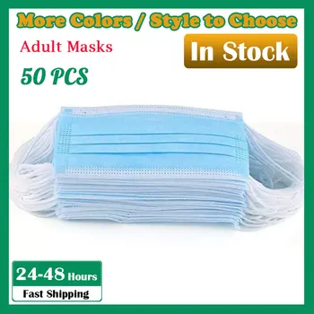 50-100PC Air Purifying Face Mask Cover Disposable Wegwerp Ear Loop Mond Masker 3 Layer Non-woven Mouth Filter Masks In Stock
50-100PC Air Purifying Face Mask Cover Disposable Wegwerp Ear Loop Mond Masker 3 Layer Non-woven Mouth Filter Masks In Stock