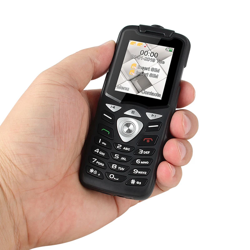 Разблокированный сотовый телефон с кнопкой 2G GSM мобильный светодиодный фонарик