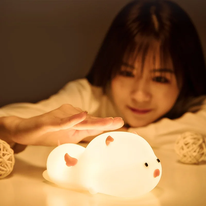 Onefire Adorkable Pig with Sleep Colorful Silicone Night Lamp Pressure Reduction Toy Night Light Amazon Hot Selling Gift
Onefire Adorkable Pig with Sleep Colorful Silicone Night Lamp Pressure Reduction Toy Night Light Amazon Hot Selling Gift