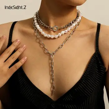 IngeSight.Z 3Pcs/Set Multi Layered Gothic Miami Curb Cuban Choker Necklace Adjustable Imitation Pearl Pendant Necklaces Jewelry
IngeSight.Z 3Pcs/Set Multi Layered Gothic Miami Curb Cuban Choker Necklace Adjustable Imitation Pearl Pendant Necklaces Jewelry
