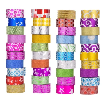 60 Rolls Glitter Washi Masking Tape Set for DIY Decor Scrapbooking Sticker Masking Paper Decoration Tape Adhesive(15mm)
60 Rolls Glitter Washi Masking Tape Set for DIY Decor Scrapbooking Sticker Masking Paper Decoration Tape Adhesive(15mm)