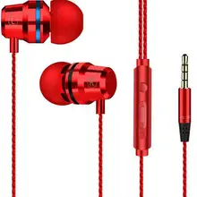 Alta fidelidade super bass com fio fone de ouvido 3.5mm in-ear fone de ouvido fones de ouvido estéreo com microfone mãos livres para samsung xiaomi telefone móvel(China)