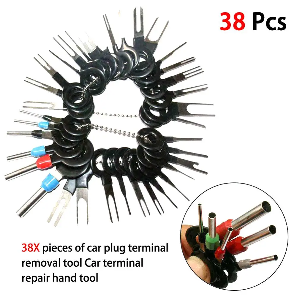 38pcs Wire Terminal Removal Tool Car Electrical Wiring Crimp Connector Pin Kit Set Extractor Puller Terminal Repair Accessories
38pcs Wire Terminal Removal Tool Car Electrical Wiring Crimp Connector Pin Kit Set Extractor Puller Terminal Repair Accessories