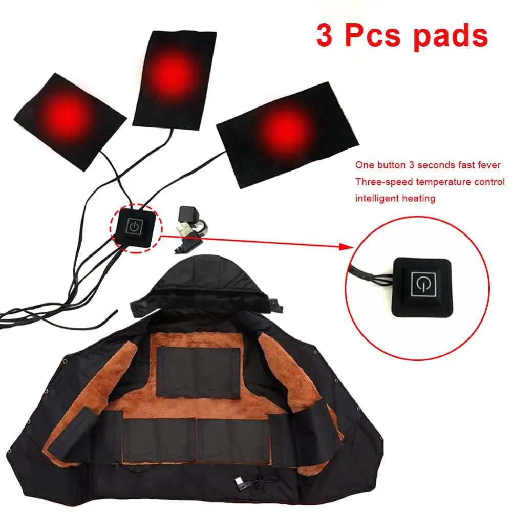 Three-level Thermostat USB Electric Heating Jacket Outdoor Winter Warm Heated Vest Pad for DIY Heated Clothing
Three-level Thermostat USB Electric Heating Jacket Outdoor Winter Warm Heated Vest Pad for DIY Heated Clothing